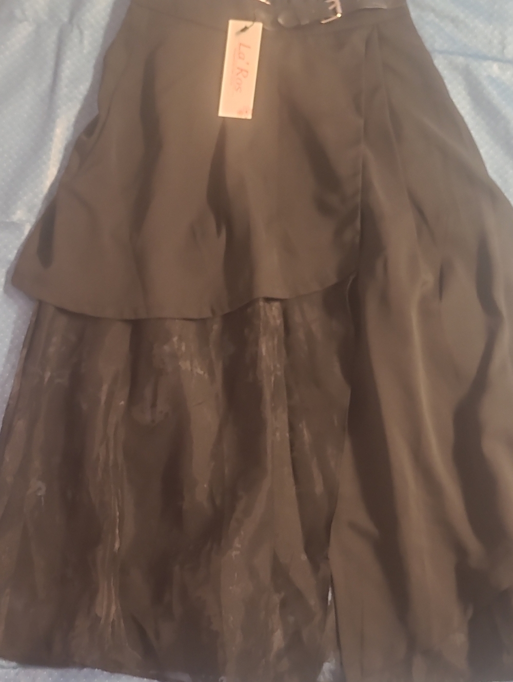 Black High-Low Layered Skirt